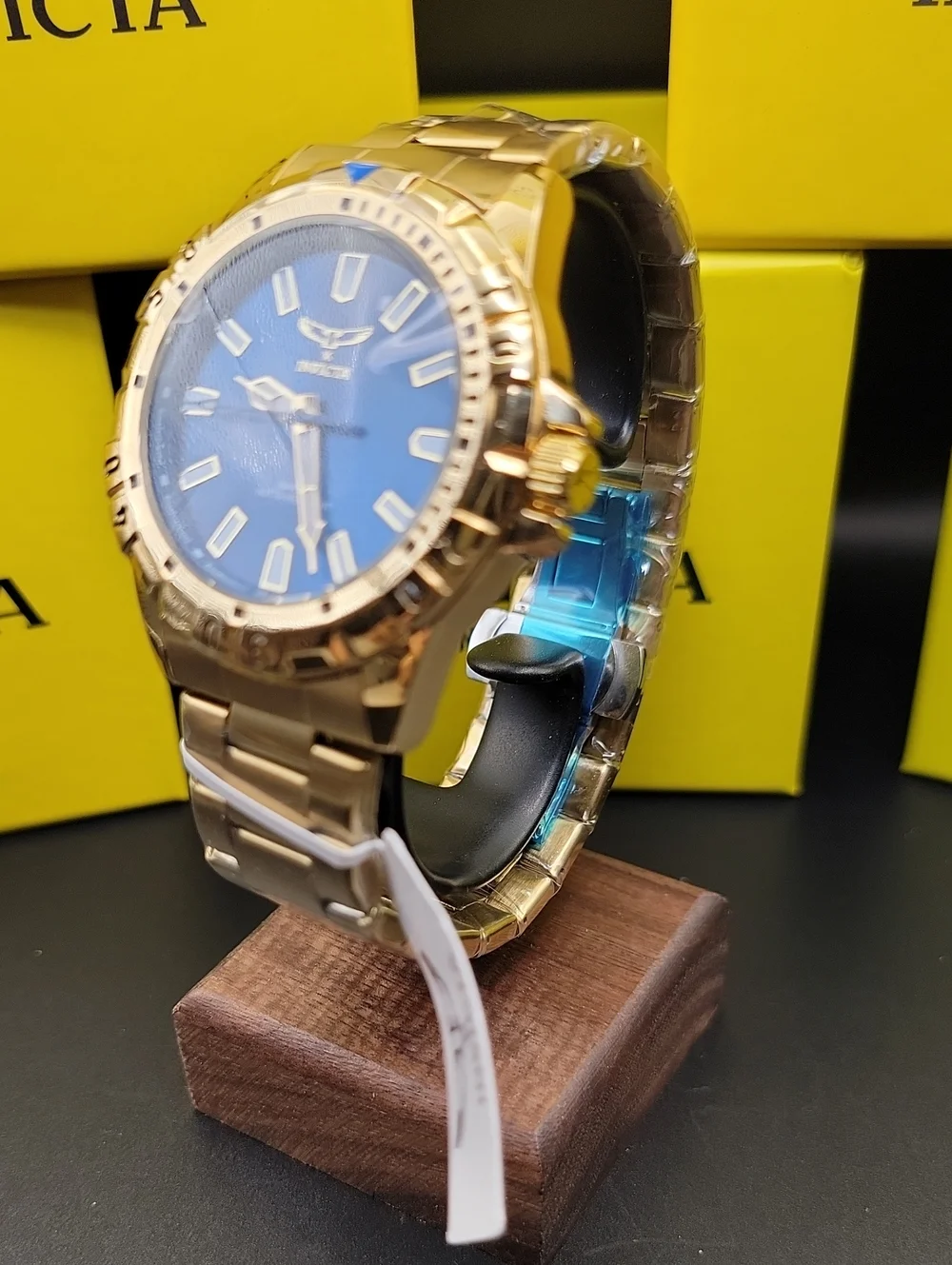 NEW ⌚️ Invicta Specialty I by Invicta Men's Blue Sunray Gold Watch - 42mm 69033